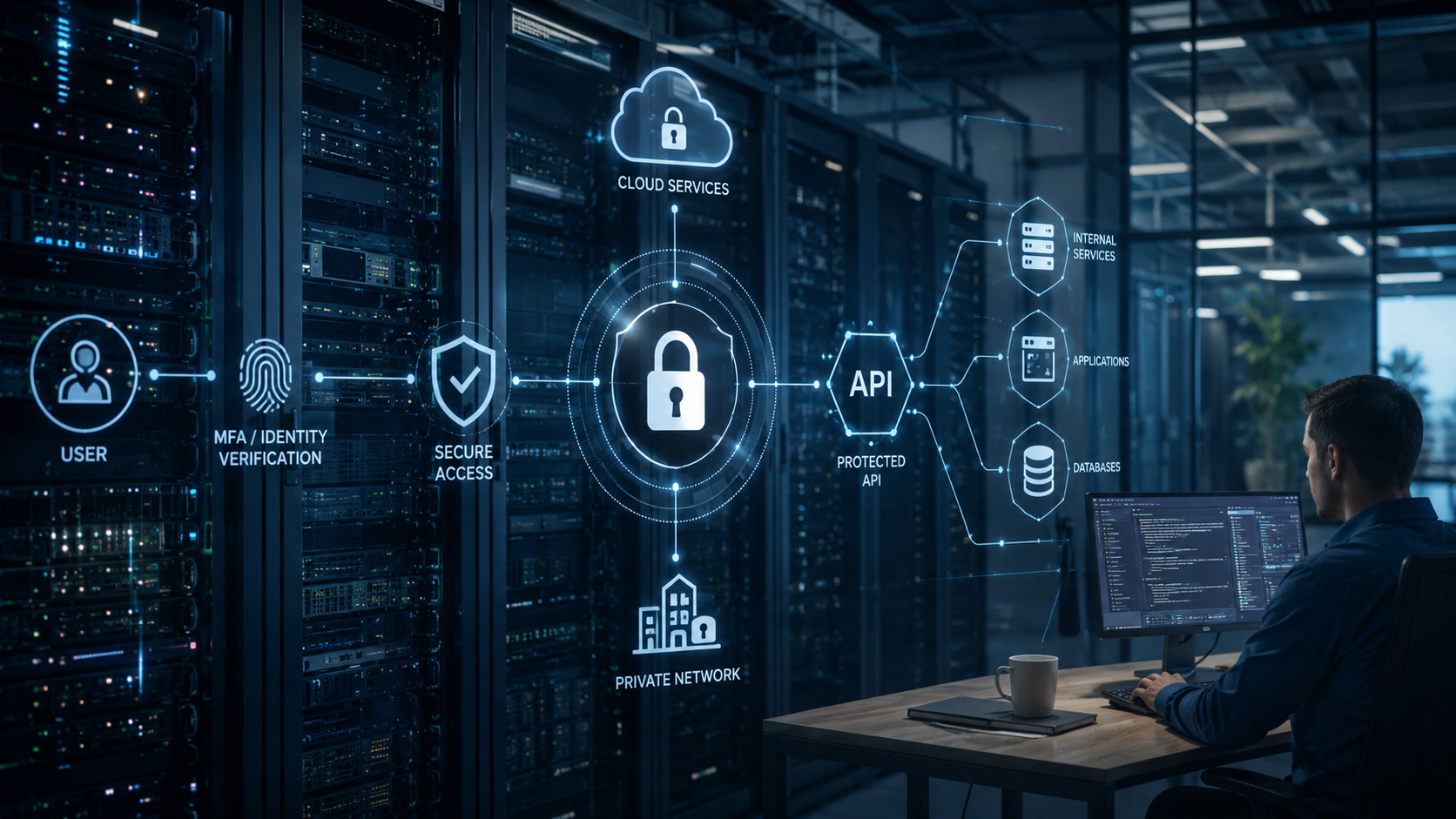 Arquitectura de acceso seguro para infraestructura, aplicaciones privadas y APIs