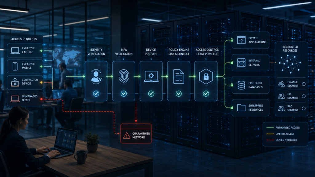 Zero Trust Architecture / ZTA: modelo de confianza cero para infraestructura empresarial