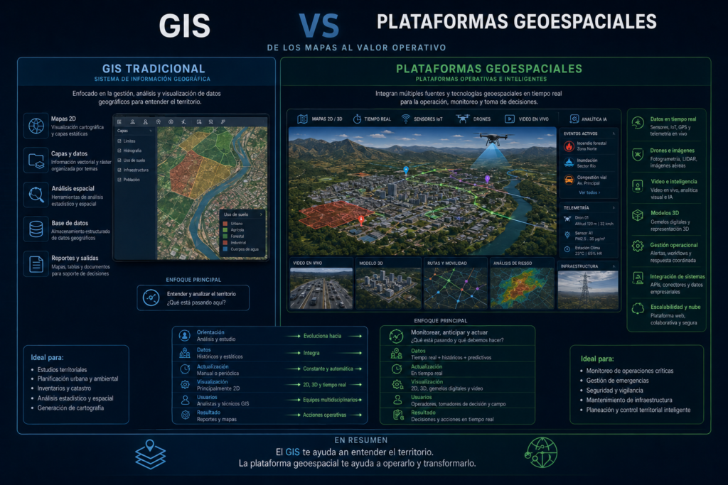GIS vs plataformas geoespaciales