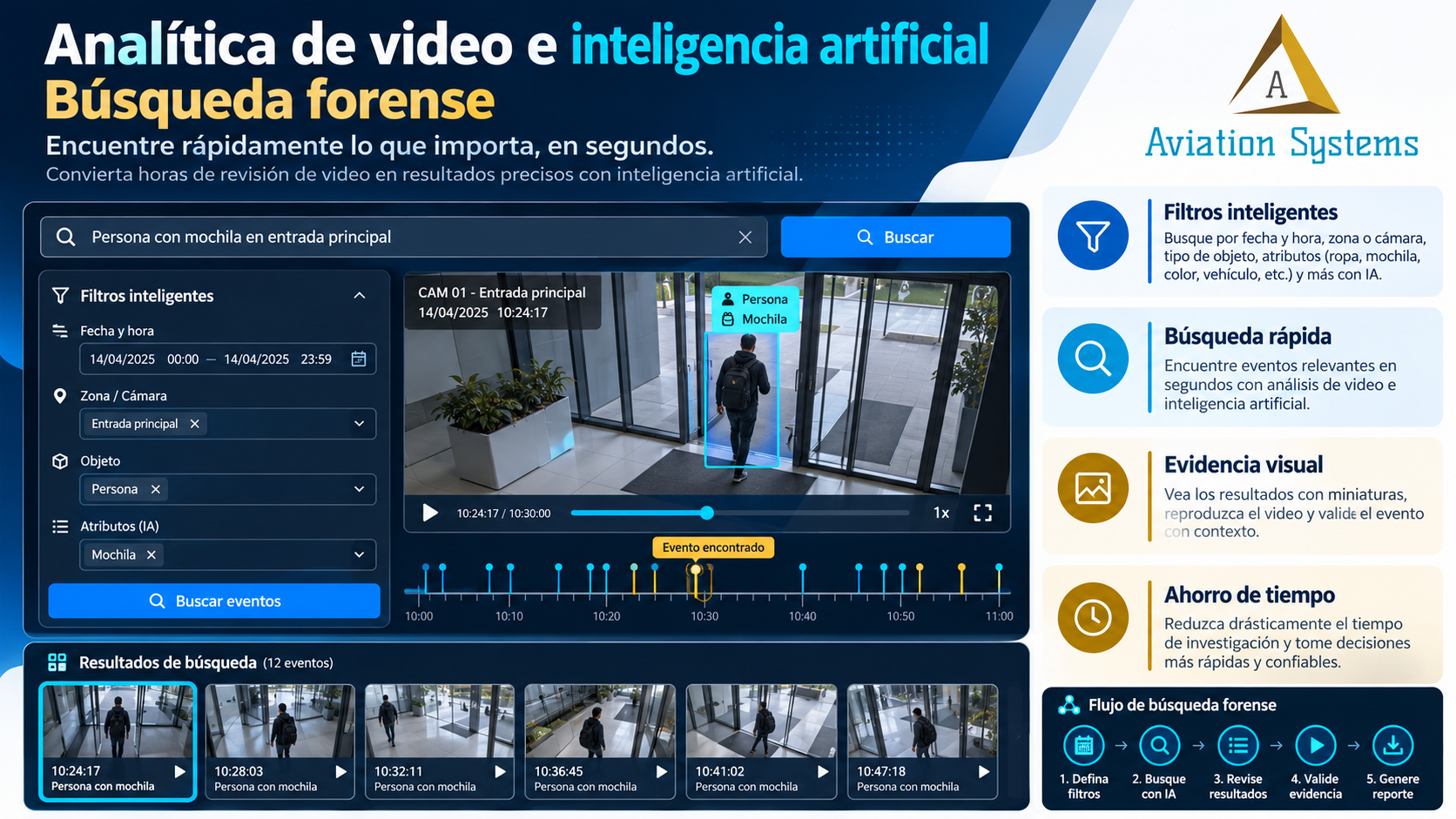 Búsqueda forense inteligente en video