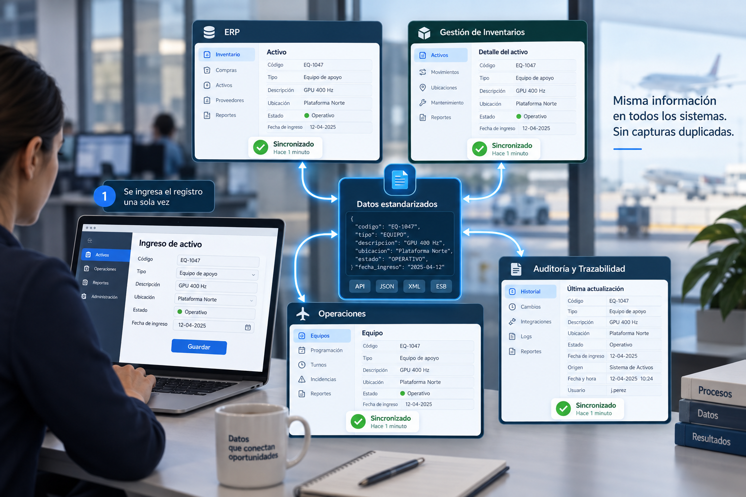 Intercambio estructurado de datos entre sistemas empresariales.