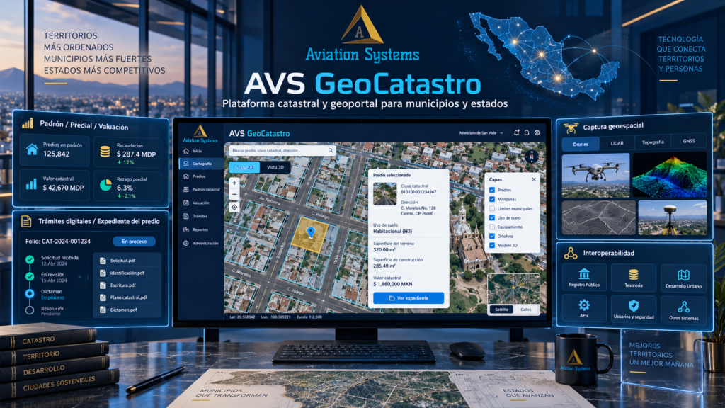 AVS GeoCatastro: plataforma catastral y geoportal para municipios y estados
