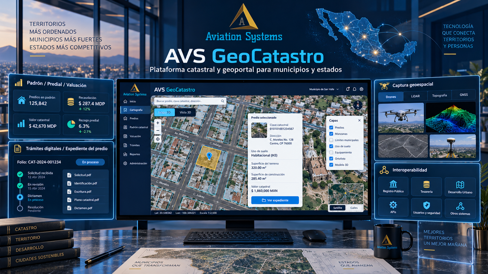AVS GeoCatastro plataforma catastral y geoportal para municipios y estados