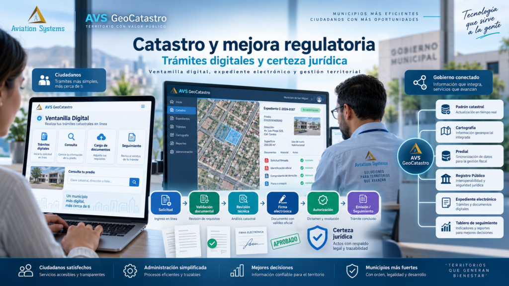Catastro y mejora regulatoria: trámites digitales y certeza jurídica