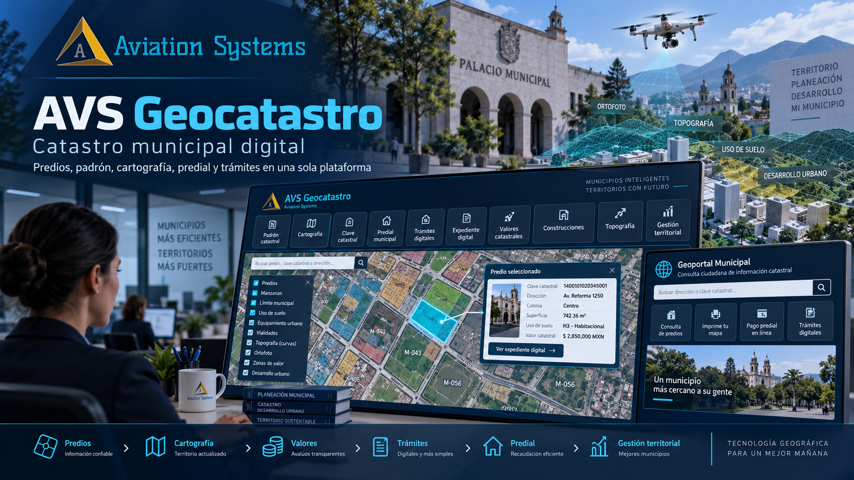 Catastro municipal con padrón cartografía predial y gestión territorial