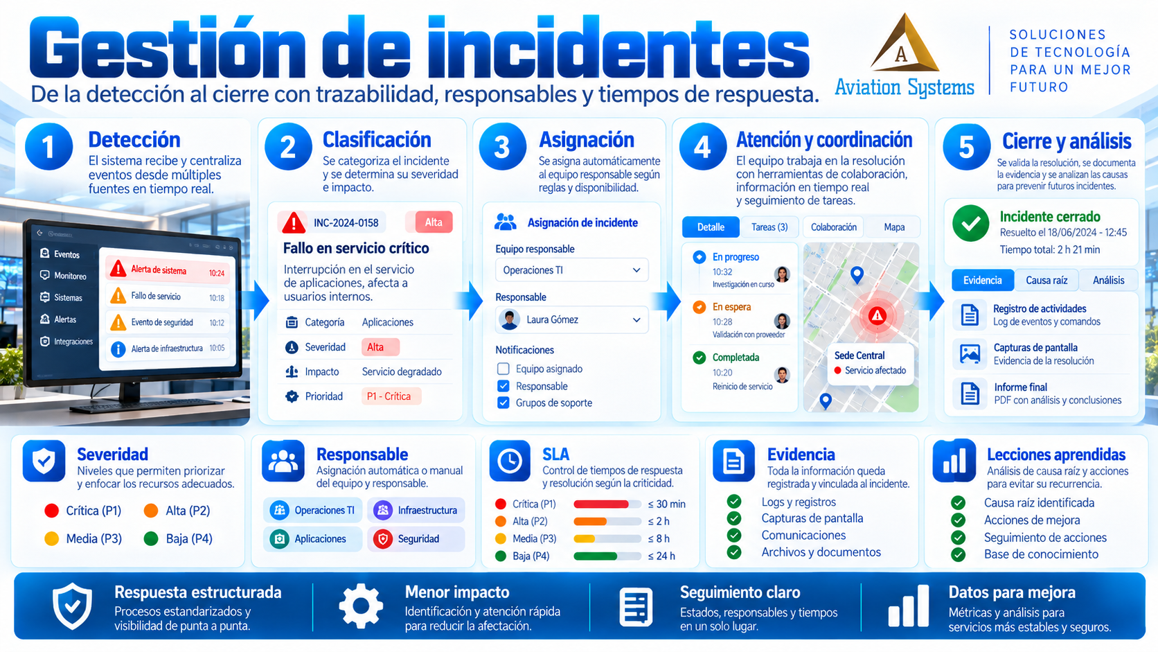 Gestión de incidentes desde centro de mando