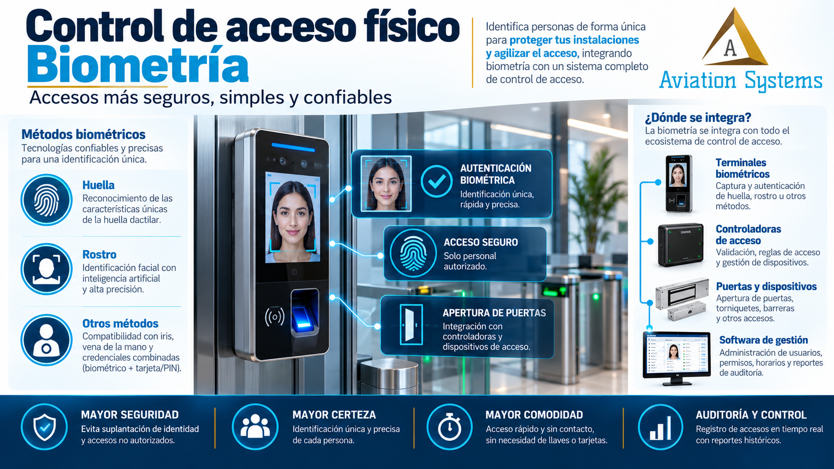 Biometría para control de acceso físico