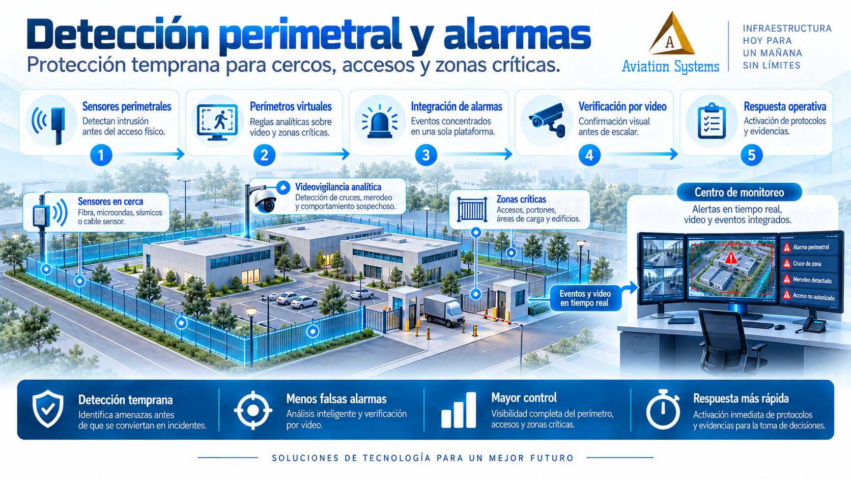 Detección perimetral y alarmas