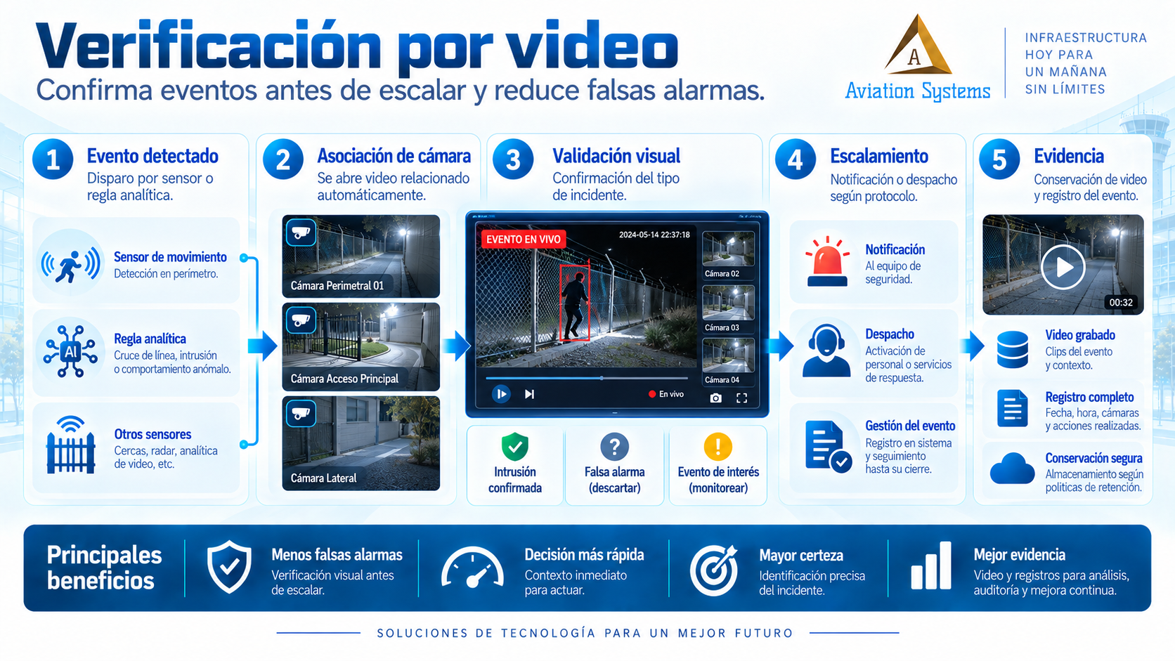Verificación de alarmas mediante video