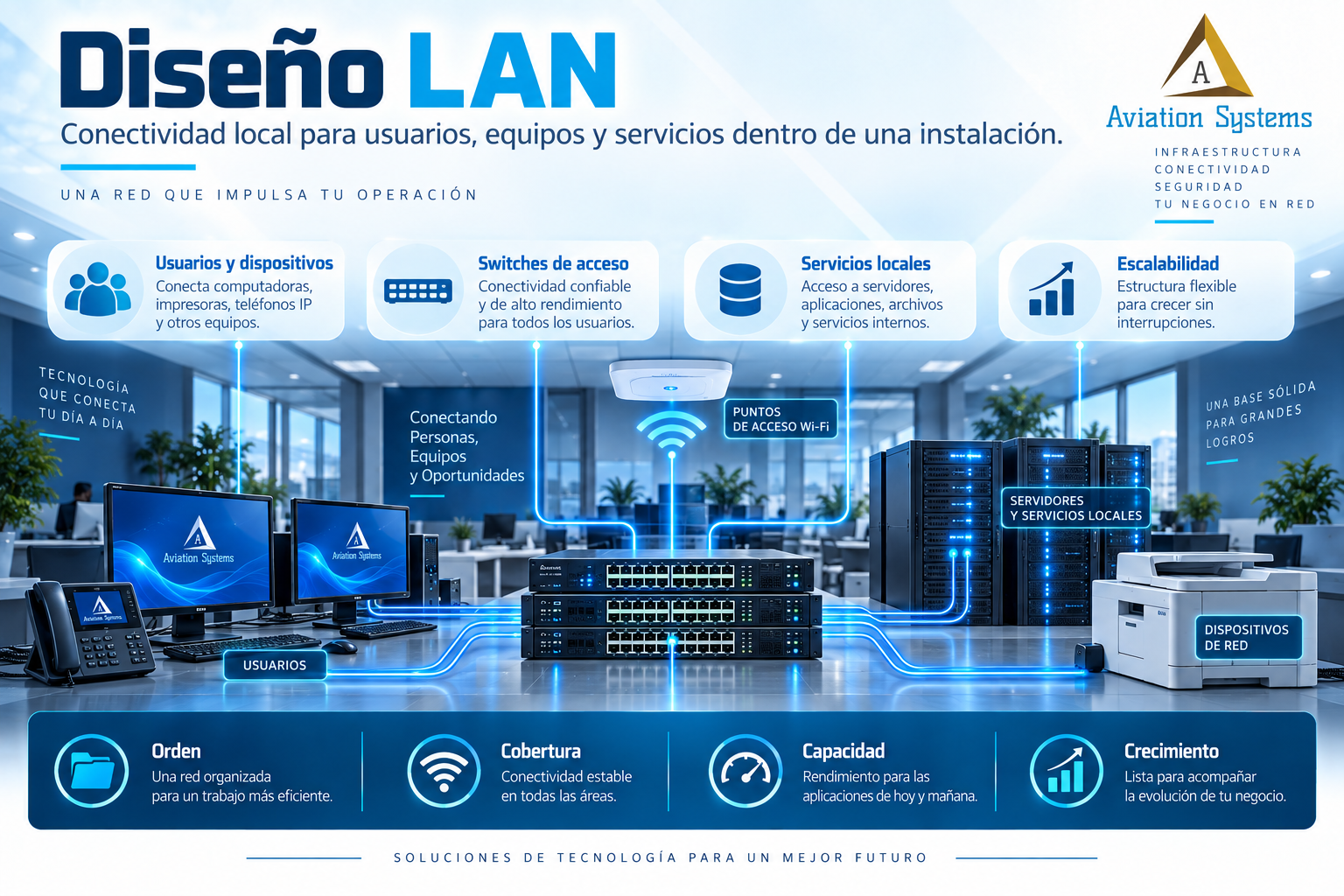 Diseño de red LAN empresarial