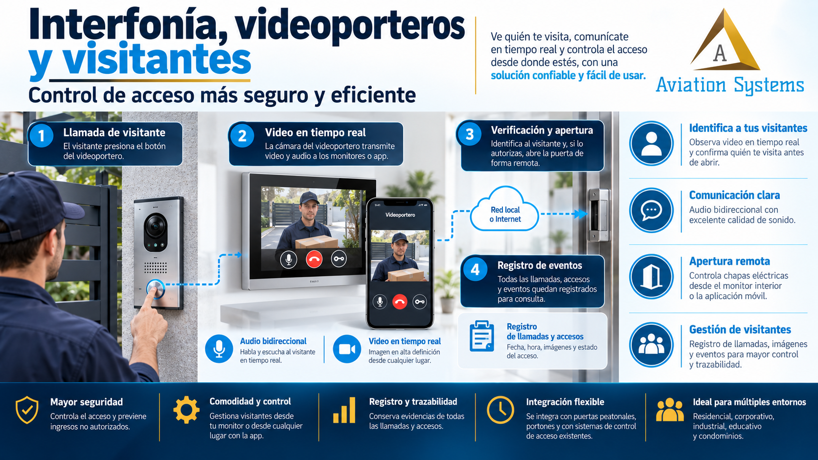 Videoportero IP para accesos empresariales