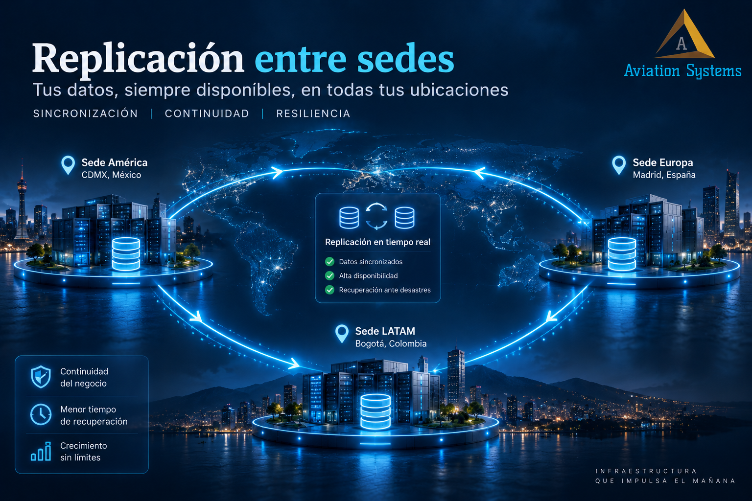 Replicación de infraestructura entre sedes