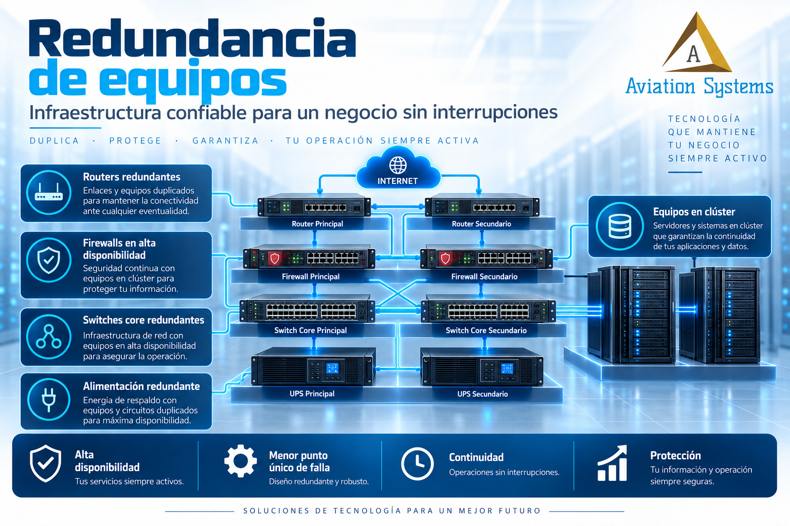 Redundancia de equipos de red