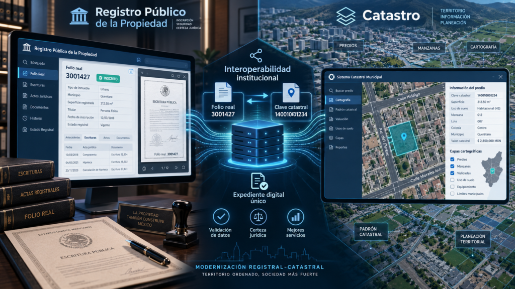 Registro público y catastro: por qué deben vincularse