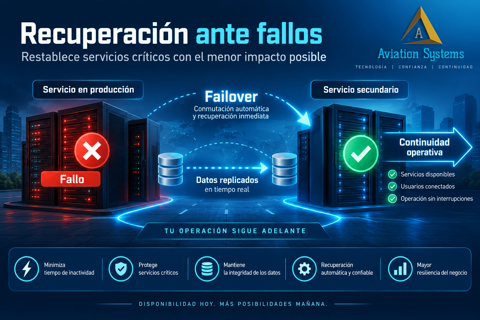 Recuperación de infraestructura tras fallos