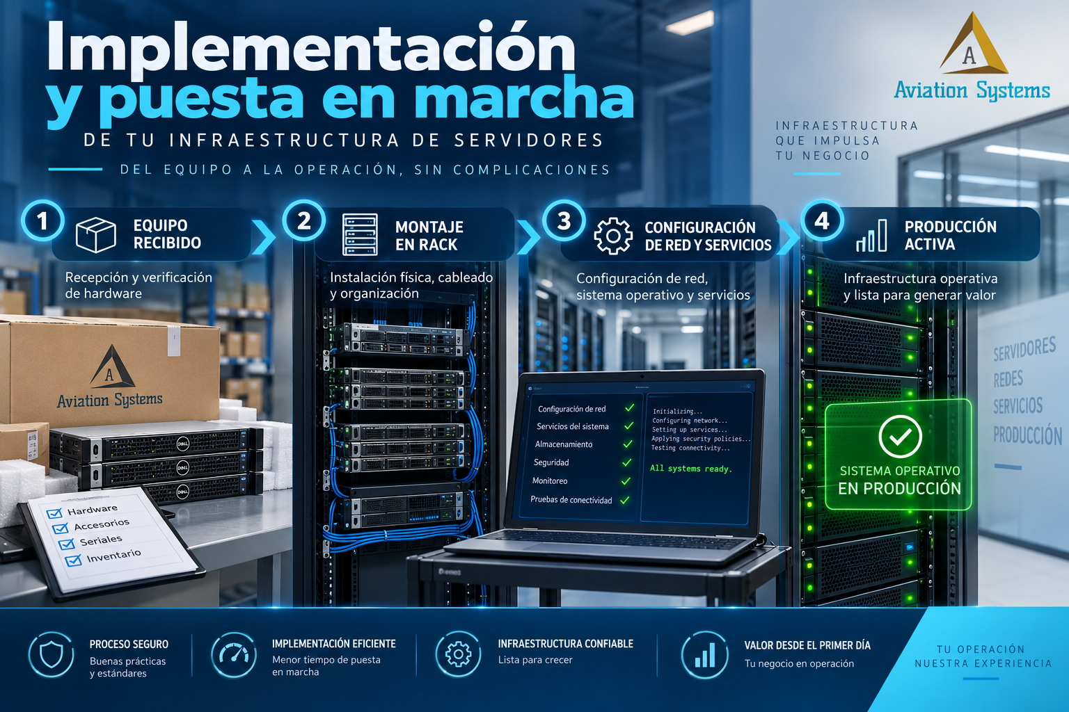 Implementación y puesta en marcha de servidores