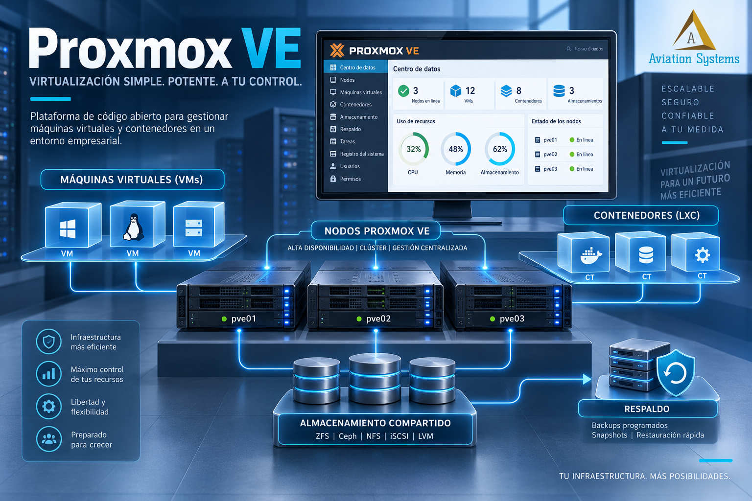 Plataforma Proxmox VE para virtualización