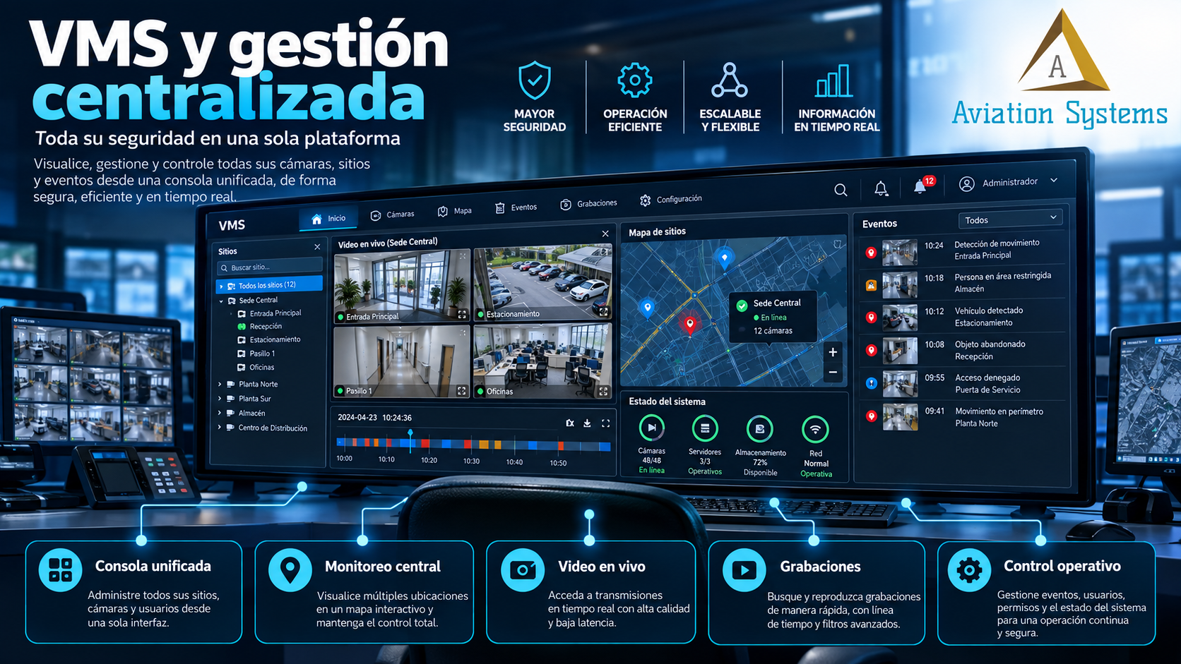 VMS y gestión centralizada